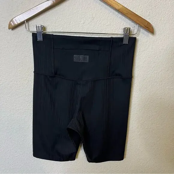 Smartwool SMRTWL Shorts Active Ribbed Biker Active Womens Size M - Picture 3 of 5